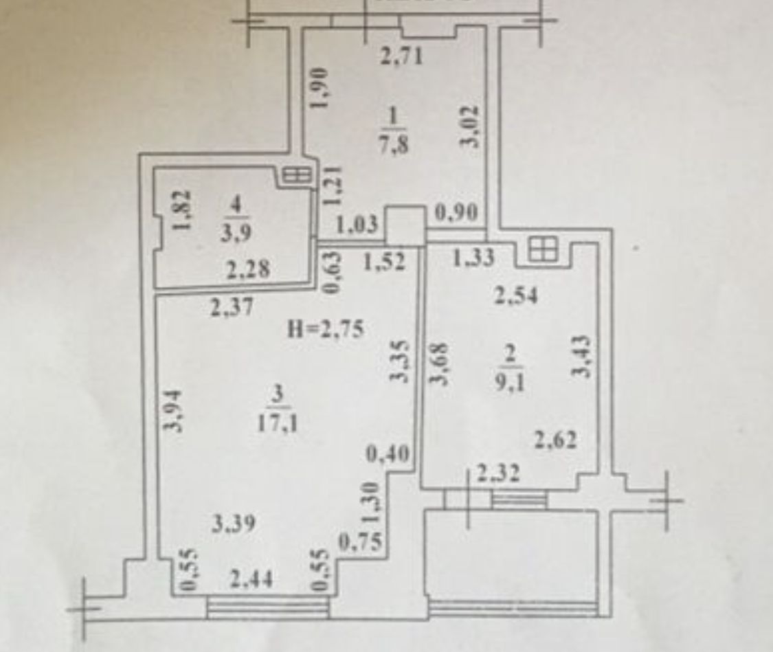 1-к квартира вторичка Одесса: продажа $24500 tairova.inler.net id 44628