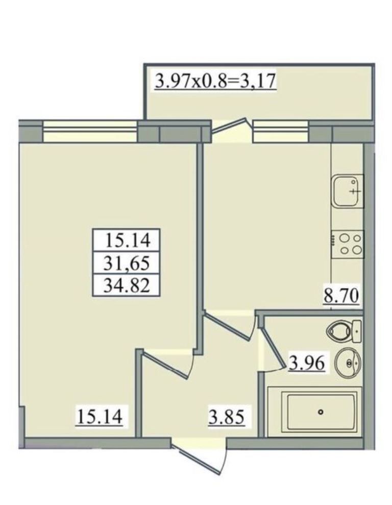 Продам 1 комнатную квартиру у моря ID 51060 (Фото 3)