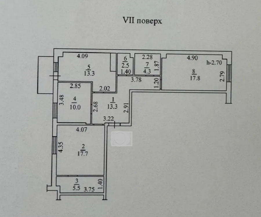 3-комнатная квартира с ремонтом и техникой в ЖК "Дмитриевский" ID 53856 (Фото 8)