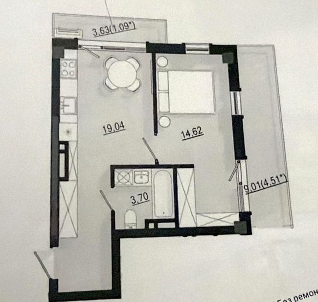 "Пространство" на ул. Дачной. 1 ком в курортной зоне. 5 минут к морю! ID 54008 (Фото 9)