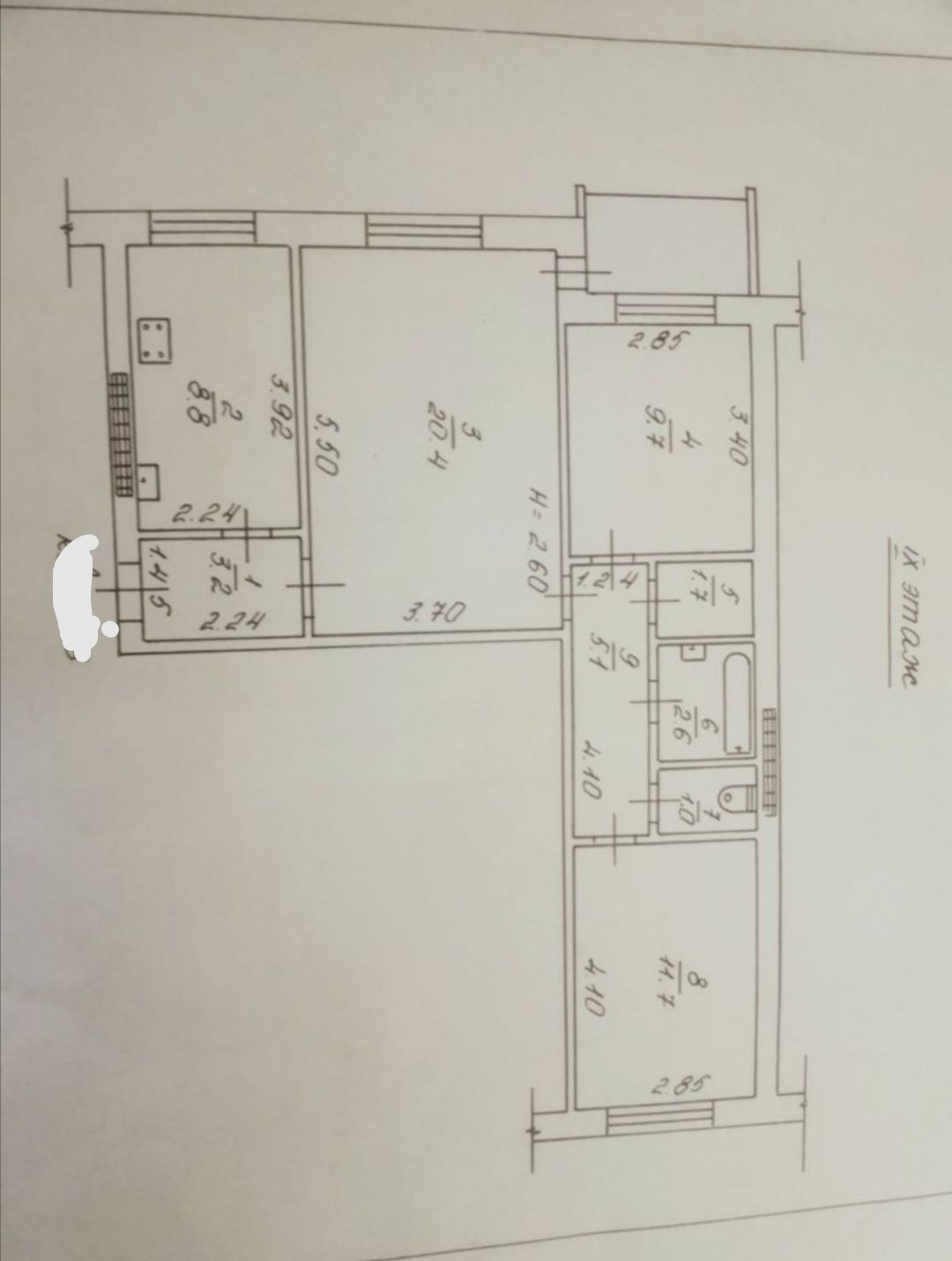 Таірова! Трьох кімнатна квартира!  ID 54145 (Фото 6)